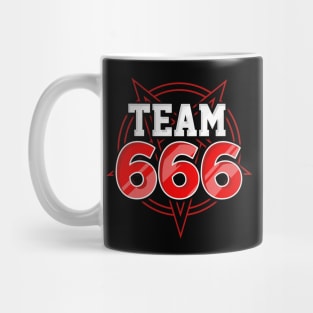 Team 666 I Satanic Pentagram I Black Death Metal graphic Mug